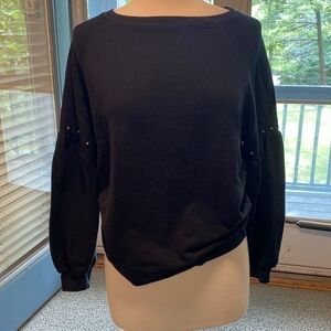 Sanctuary Long Sleeved Black Shirt Size Small  w/ Studs in Like New Condition